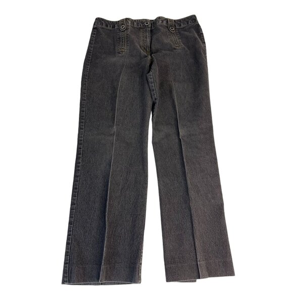 new directions Denim - New Directions Cotton Stretch Wide Leg Denim Jeans Women's 12 Black Medium Wash